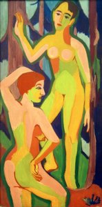 Dos desnudos en el bosque II